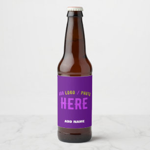 STILVOLLE MODERNE ANPASSBARE INDIGO ZERTIFIZIERTE  BIERFLASCHENETIKETT