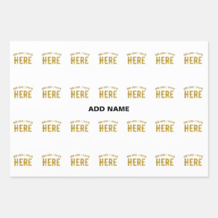 STILVOLLE MODERNE ANPASSBARE WEISSE BESTÄTIGTE MAR GESCHENKPAPIER SET