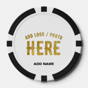 STILVOLLE MODERNE ANPASSBARE WEISSE VERIFIZIERTE M POKERCHIPS
