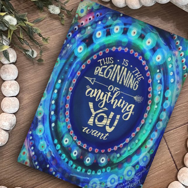 Stilvolle Moderne Blauer Anfang von allem, was Sie Karte (Von Creator hochgeladen)