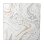 Stilvolle moderne Curves Grau Beige Weißer Marmor Fliese<br><div class="desc">Sie wollen ein wenig anders und originell sein? Dieses moderne Imitat aus Stein hellgrauem, beigefarbenem Marmor imitiert die Keramik druckende Fliesen ist genau das, was Sie brauchen. Erhältlich in zwei Größen von 4, 25 x 4, 25 und 6 x 6 Zoll. Bitte beachten Sie, dass es sich um einen Flachdruck...</div>
