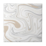 Stilvolle moderne Curves Grau Beige Weißer Marmor  Fliese<br><div class="desc">Sie wollen ein wenig anders und originell sein? Dieses moderne Imitat aus Stein hellgrauem, beigefarbenem Marmor imitiert die Keramik druckende Fliesen ist genau das, was Sie brauchen. Erhältlich in zwei Größen von 4, 25 x 4, 25 und 6 x 6 Zoll. Bitte beachten Sie, dass es sich um einen Flachdruck...</div>