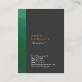 Stilvolle Moderne Elegante Gray Green Stripe Visitenkarte