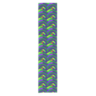 stilvolle, moderne, elegante, grüne/blaue Chevron Kurzer Tischläufer