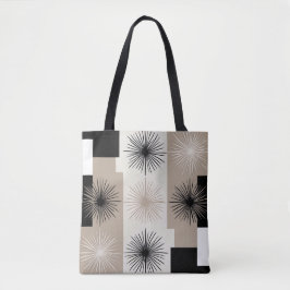 Stilvolle moderne geometrische Beige Schwarze Ster Tasche