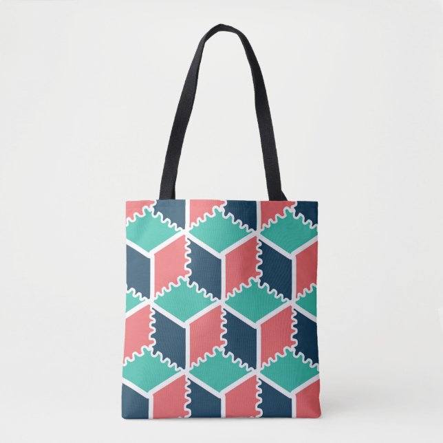 Stilvolle, moderne geometrische Farbkugel Tasche (Vorderseite)
