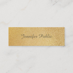 Stilvolle, moderne Glamour-Vorlage für Shiny Gold  Mini Visitenkarte