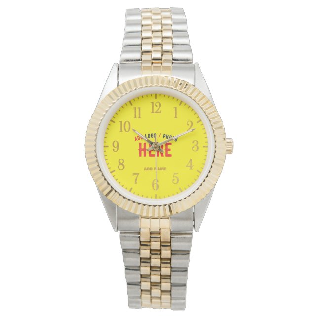 STILVOLLE, MODERNE, GOLDENE, HELLE GELBROSE ARMBANDUHR (Vorderseite)