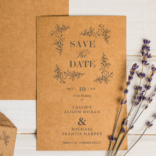 Stilvolle moderne Hochzeitdatumszweige mit Rettend Gummistempel