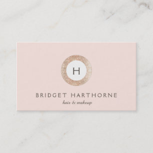 Stilvolle moderne IMITATE Sequin und Blush Pink Mo Visitenkarte