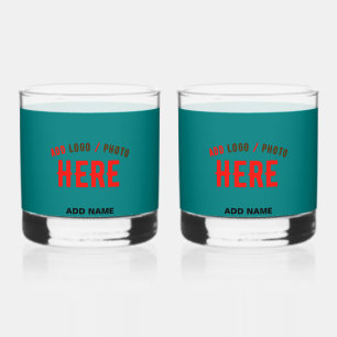 STILVOLLE MODERNE INDIVIDUELLE BLAUGRÜNE VERIFIZIE WHISKYGLAS