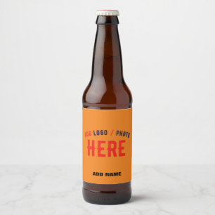 STILVOLLE MODERNE INDIVIDUELLE DUNKELORANGE VERIFI BIERFLASCHENETIKETT