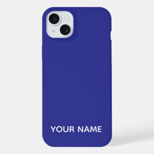 STILVOLLE MODERNE INDIVIDUELLE NAME DUNKELBLAUE FA iPhone 15 PLUS HÜLLE