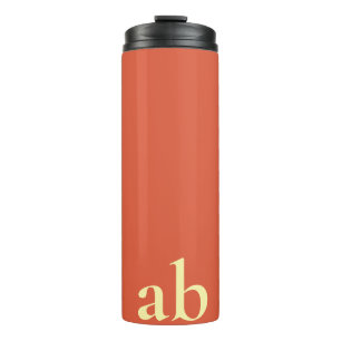 STILVOLLE MODERNE INDIVIDUELLE NAME ORANGE FITNESS THERMOSBECHER