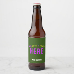 STILVOLLE MODERNE INDIVIDUELLE WALDGRÜNE VERIFIZIE BIERFLASCHENETIKETT