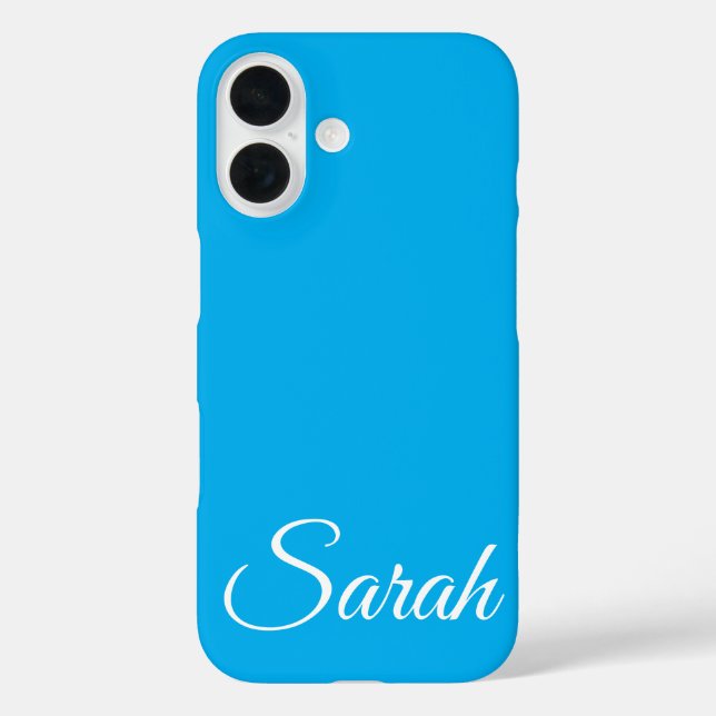 Stilvolle moderne klassische, individuelle Benennu iPhone 16 Hülle (Rückseite)