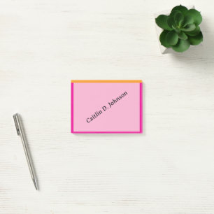Stilvolle moderne Koralle-Sage-Rand-Personalisiert Post-it Klebezettel