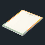 Stilvolle moderne Korallenobergrenze Personalisier Notizblock<br><div class="desc">Stilvolle moderne Korallenobergrenze Personalisiert Notepad</div>