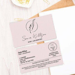 Stilvolle moderne Notar- und Kreditsignatur-Agent Visitenkarte