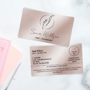 Stilvolle moderne Notar- und Kreditsignatur-Agent Visitenkarte