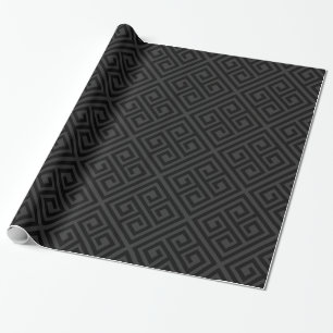 Stilvolle moderne schwarze graue griechische geschenkpapier