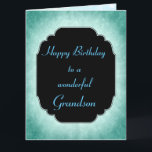 Stilvolle moderne Stars Birthday Grandson Karte<br><div class="desc">Stilvolle und Coole Happy Birthday Grandson Design Grußkarte.</div>