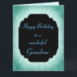 Stilvolle moderne Stars Birthday Grandson Karte<br><div class="desc">Stilvolle und Coole Happy Birthday Grandson Design Grußkarte.</div>