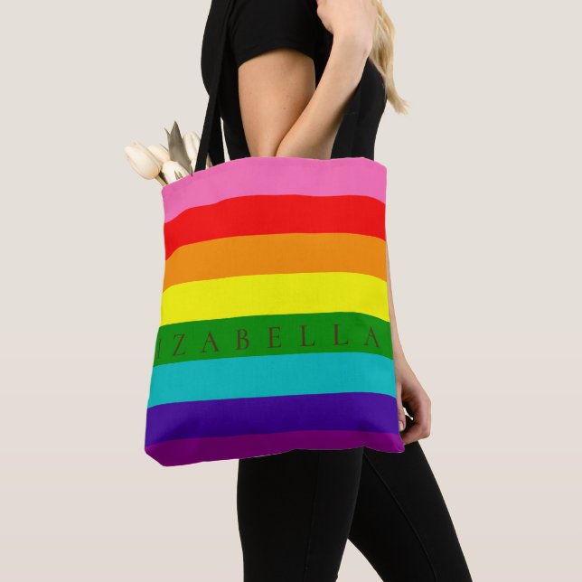 Stilvolle, moderne Streifen in LGBT-Farbtönen von  Tasche (Von Nahem)