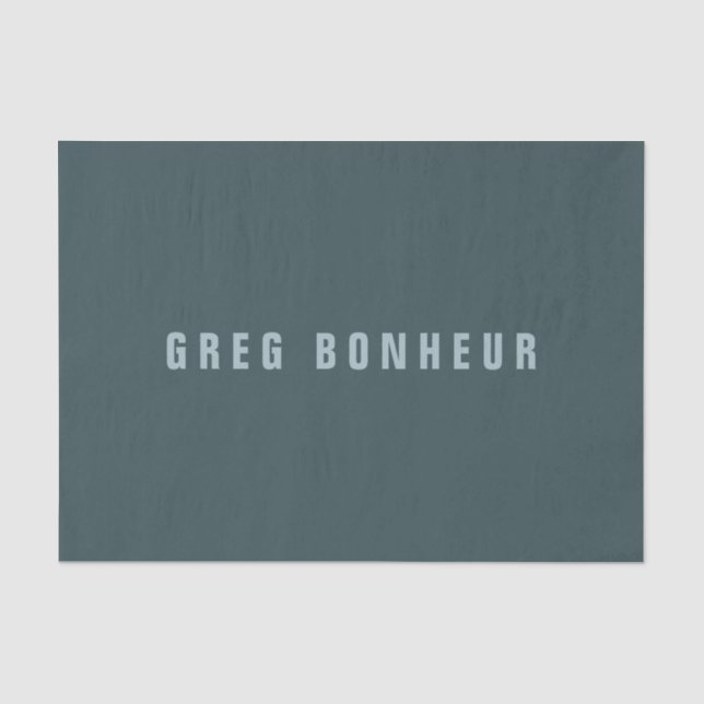 Stilvolle moderne Suchbegriffe | Blue Gray Seidenpapier (Vorderseite)