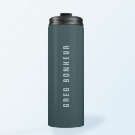 Stilvolle moderne Suchbegriffe | Blue Gray Thermosbecher