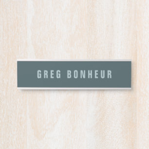 Stilvolle moderne Suchbegriffe Blue Gray Türschild