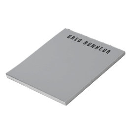 Stilvolle moderne Suchbegriffe | Grau und Schwarz Notizblock