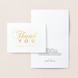 Stilvolle moderne Typografie Danke Goldfolie Karte
