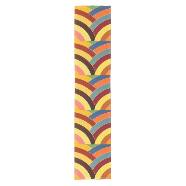 stilvolle, moderne und elegante Chevrons Kurzer Tischläufer (Vorderseite)