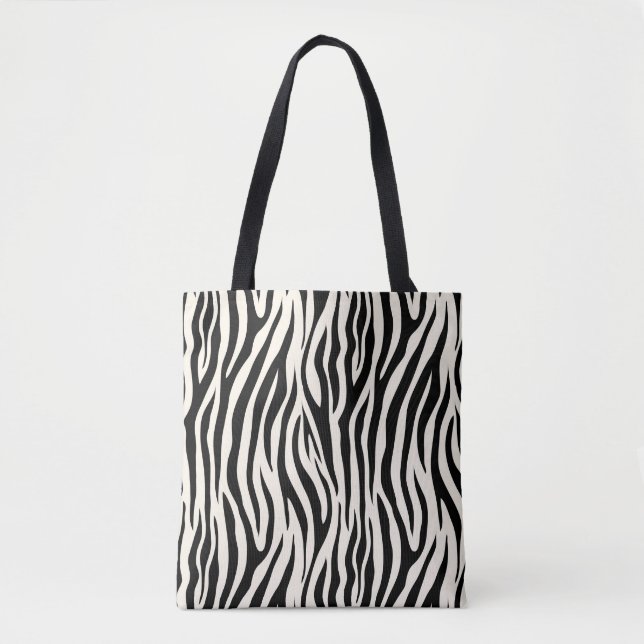 Stilvolle moderne Zebra Print Safari Tiermuster Tasche (Vorderseite)