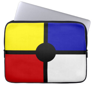 Stilvolle mondrische Inspirierte Kunst- und Grundf Laptopschutzhülle