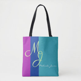 Stilvolle Mongram Text Design Shopping Bag Tasche