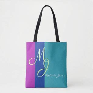 Stilvolle Mongram Text Design Shopping Bag Tasche