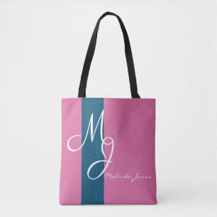 Stilvolle Mongram Text Design Shopping Bag Tasche
