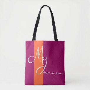 Stilvolle Mongram Text Design Shopping Bag Tasche