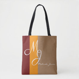 Stilvolle Mongram Text Design Shopping Bag Tasche