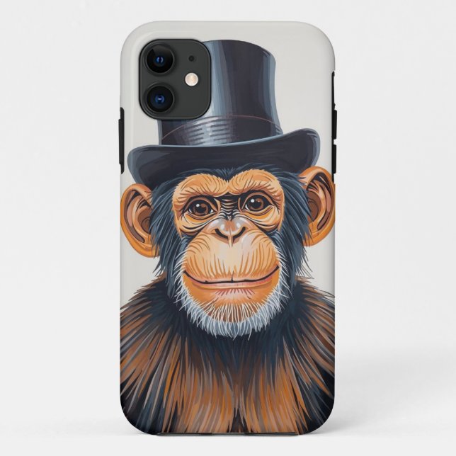 Stilvolle Monkey Portrait Mobile Case (Rückseite)