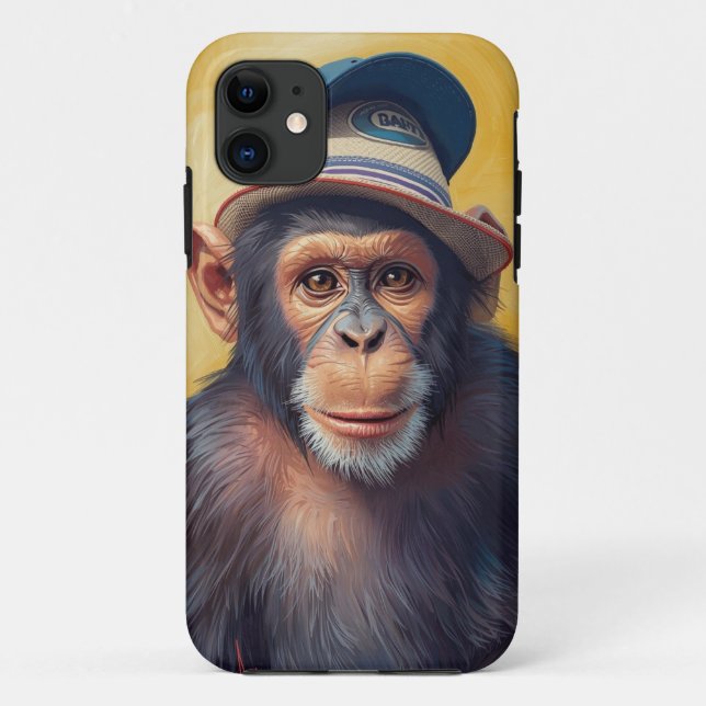 Stilvolle Monkey Portrait Mobile Case (Rückseite)