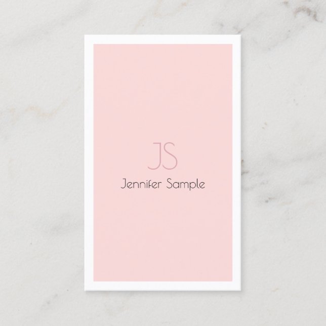 Stilvolle Monogram Design Sleek Schlicht Beruflich Visitenkarte (Vorderseite)