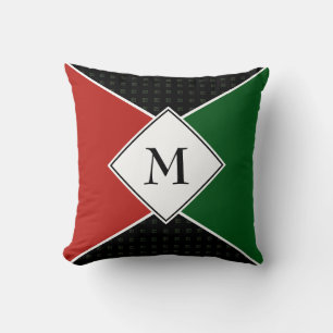 Stilvolle MONOGRAM Geometric   Panafrikanische Far Kissen