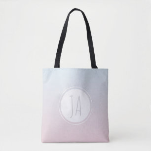 Stilvolle Monogram-Initials Simple Ombre Tasche