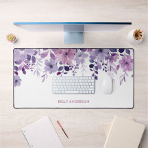 Stilvolle Monogram Lila Aquarellblume