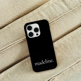 Stilvolle Monogram Moderne Minimalistische Schwarz Case-Mate iPhone Hülle