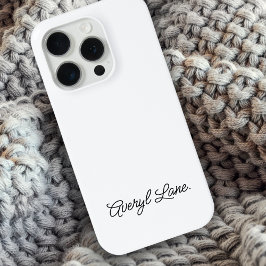 Stilvolle Monogram Moderne Minimalistische White S Case-Mate iPhone Hülle