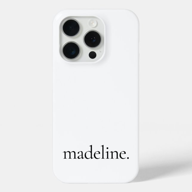 Stilvolle Monogram Moderner Minimalistischer Name  Case-Mate iPhone Hülle (Rückseite)